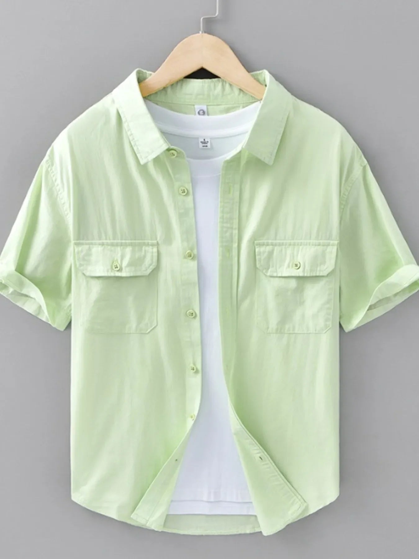 Cotton Plus Size Button Up Shirt With Pocket - Southern Shores Clothing