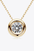 1 Carat Moissanite Sterling Silver Pendant Necklace