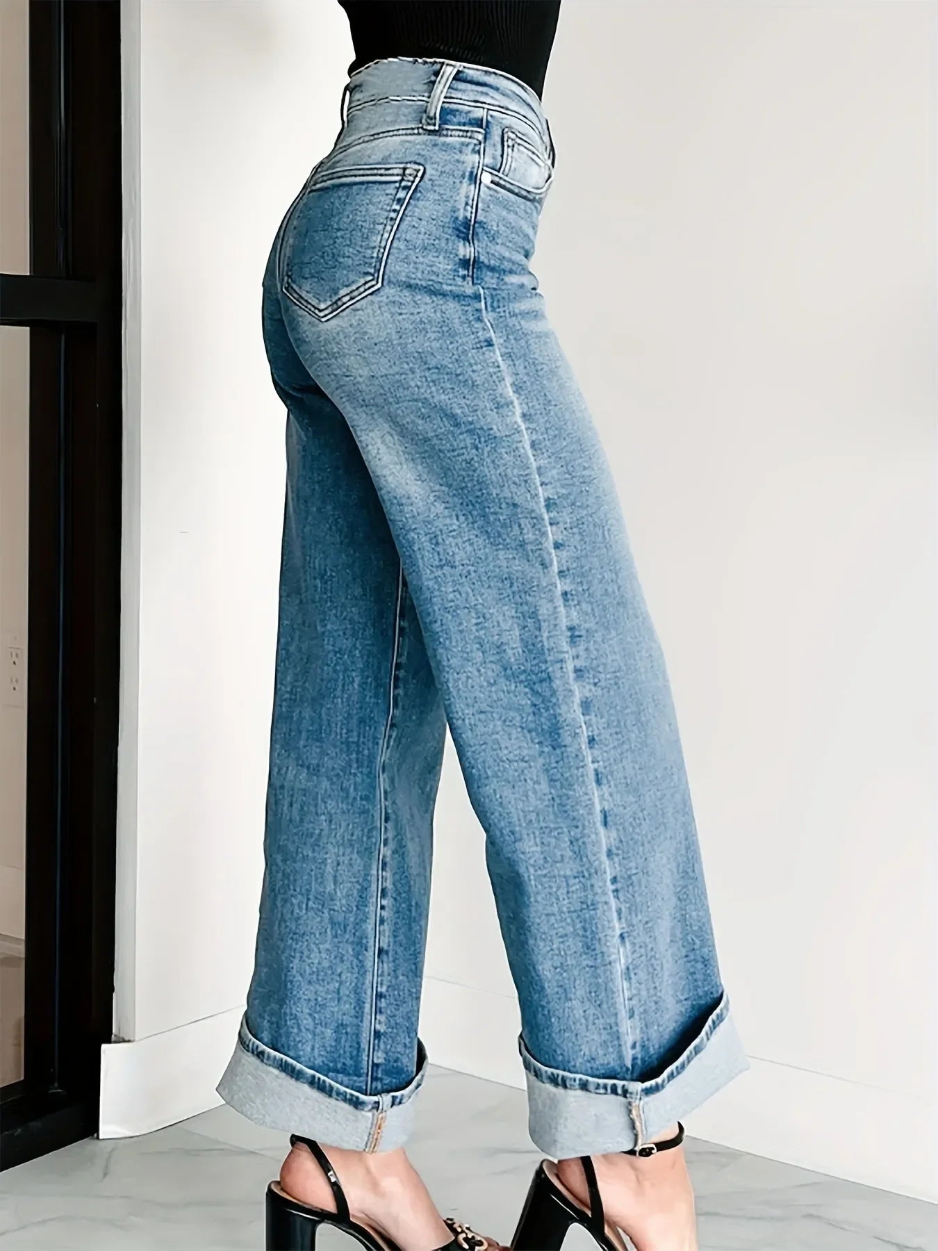Charleston Inspired High-Waisted Wide-Leg Jeans - Southern Shores Clothing