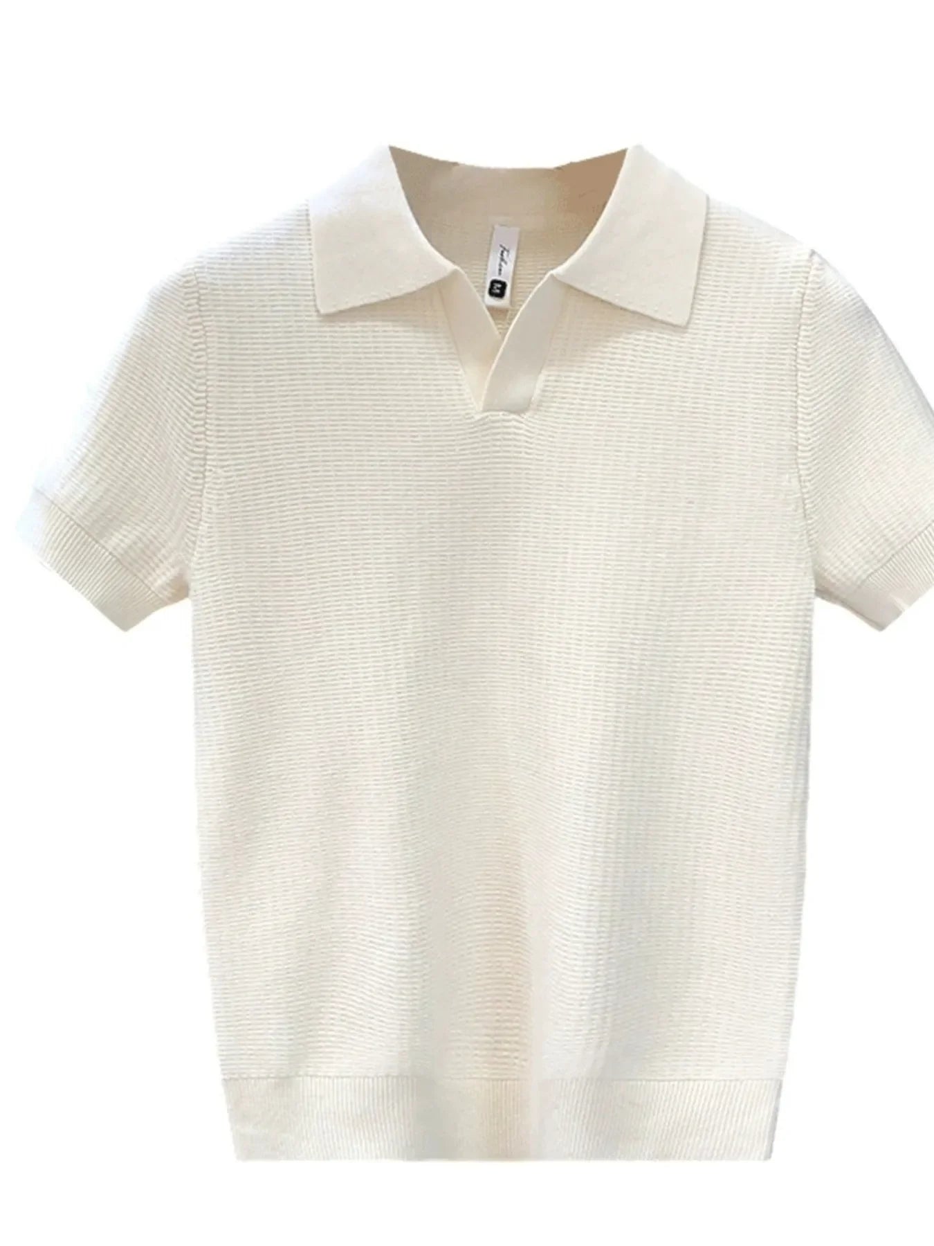 Plus Size Textured Knit Polo Shirt Casual Wear - Southern Shores Clothing