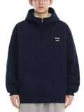 Plus Size Cotton Blend Quarter-Zip Long Sleeve Hoodie - Southern Shores Clothing