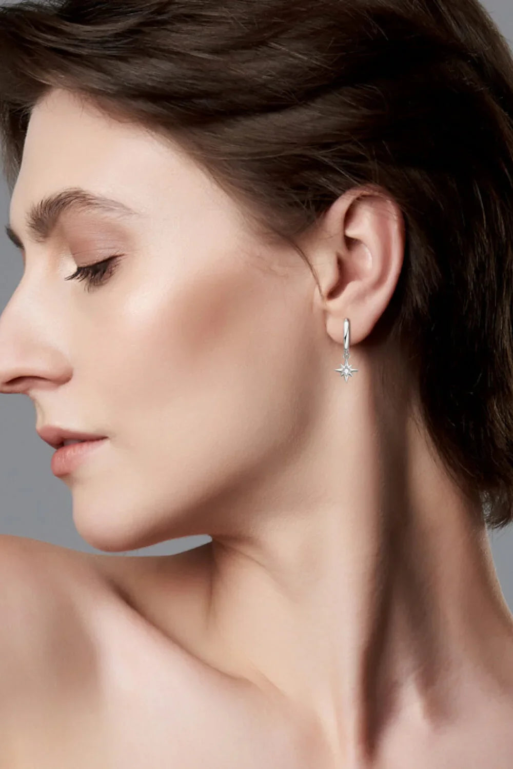 Moissanite Star Drop Earrings In Sterling Silver - Southern Shores Clothing