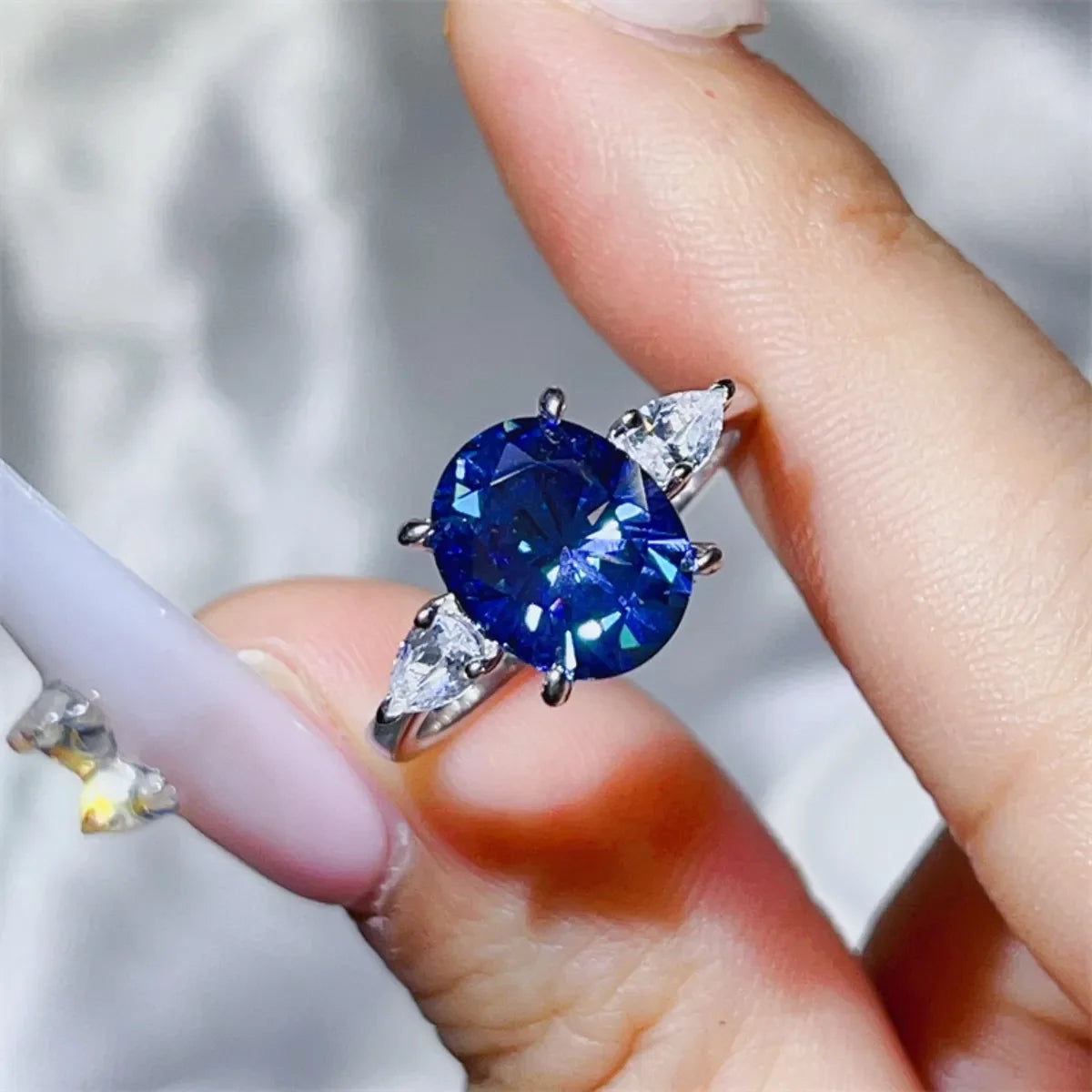 3 Carat Coastal Moissanite Sterling Silver Ring - Southern Shores Clothing