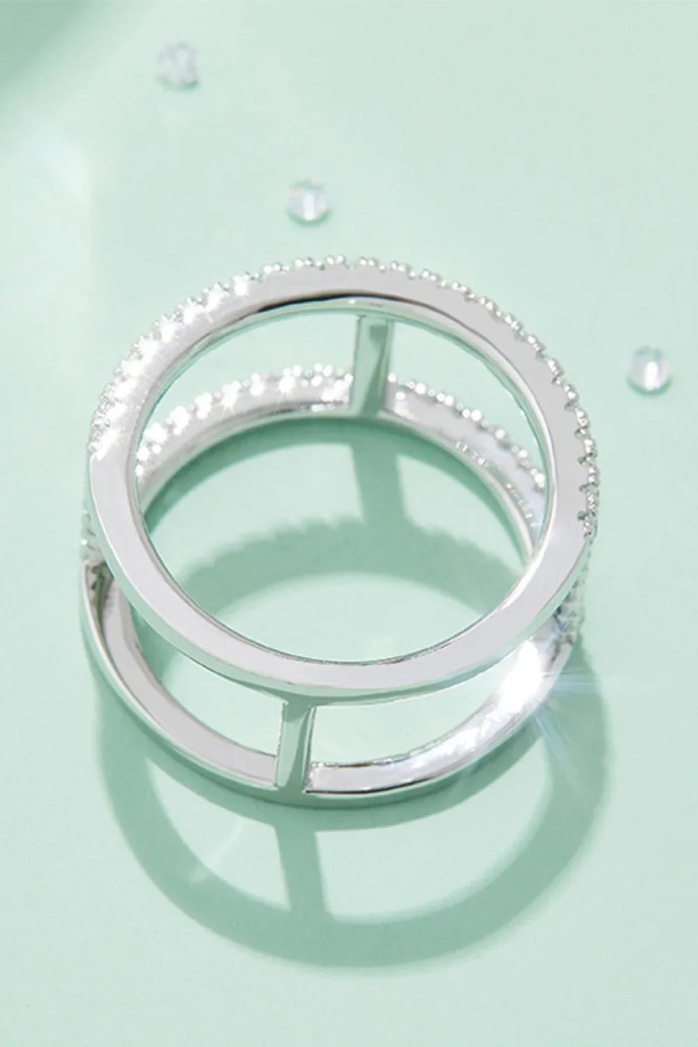 Coastal Minimalist Moissanite Sterling Silver Ring - Southern Shores Clothing