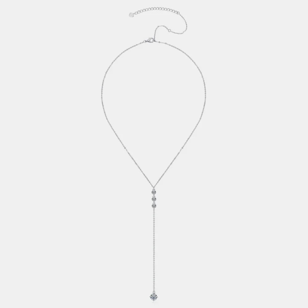 1.3 Ct Moissanite Drop Necklace 925 Sterling Silver - Southern Shores Clothing