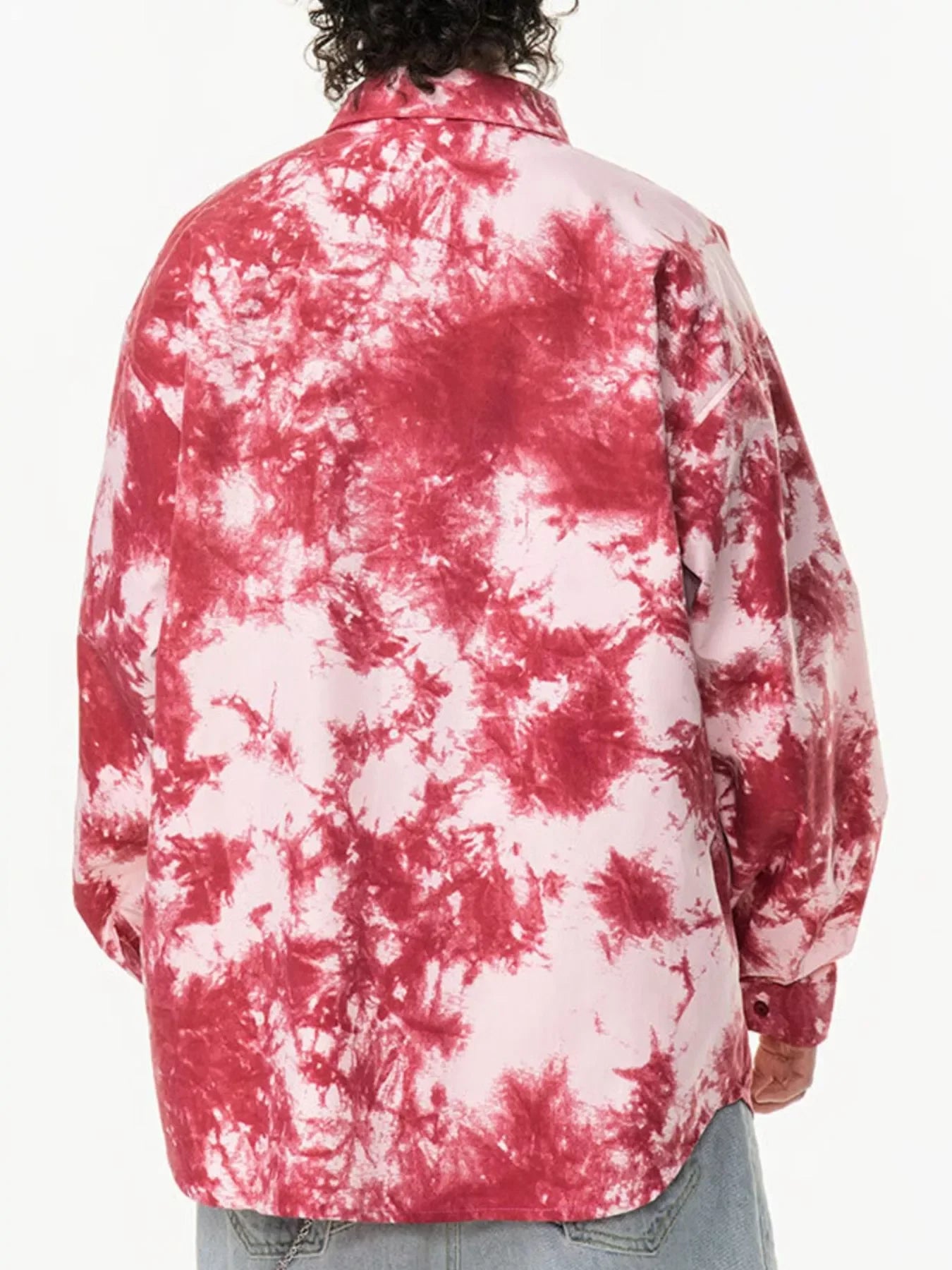 Plus Size Tie-Dye Oversized Buttoned Shirt - Southern Shores Clothing