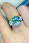 Elegant Moissanite 4 Prong Wide Band Ring - Southern Shores Clothing