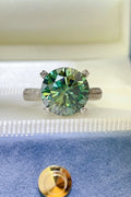 5 Carat Moissanite Platinum-Plated Silver Ring - Southern Shores Clothing