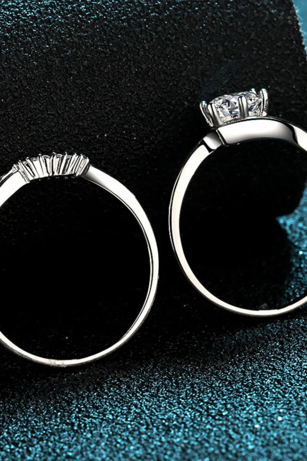 Minimalist Moissanite Ring Set With Comfort Design