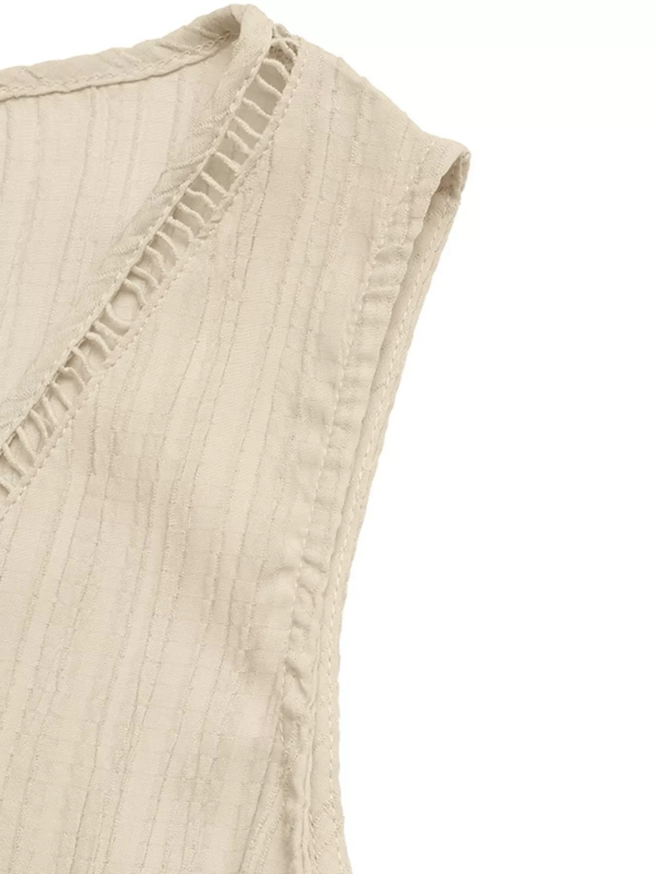V-Neck Drawstring Waist Wide Leg Jumpsuit - Southern Shores Clothing