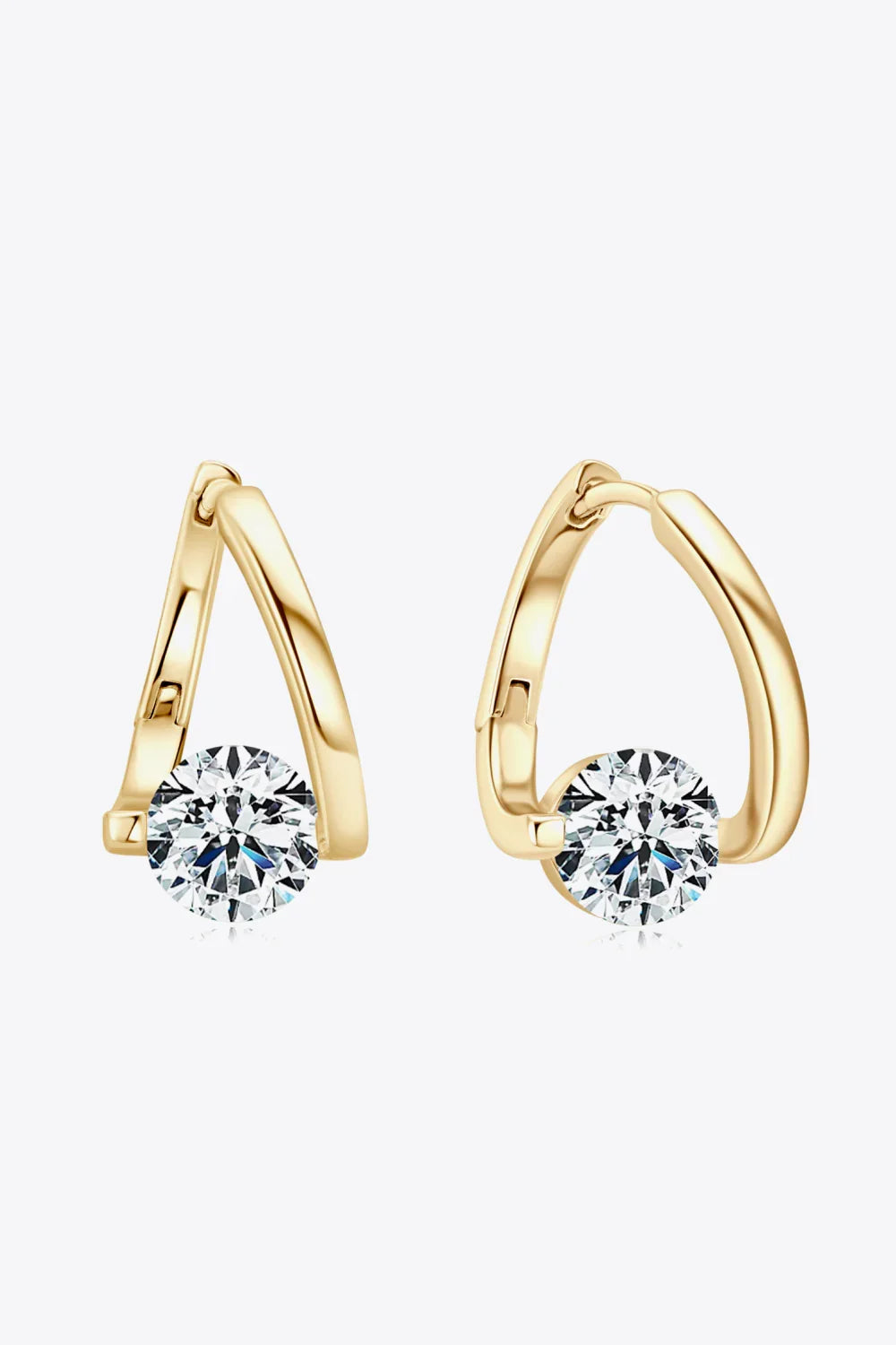 2 Carat Moissanite Heart Earrings in Sterling Silver - Southern Shores Clothing