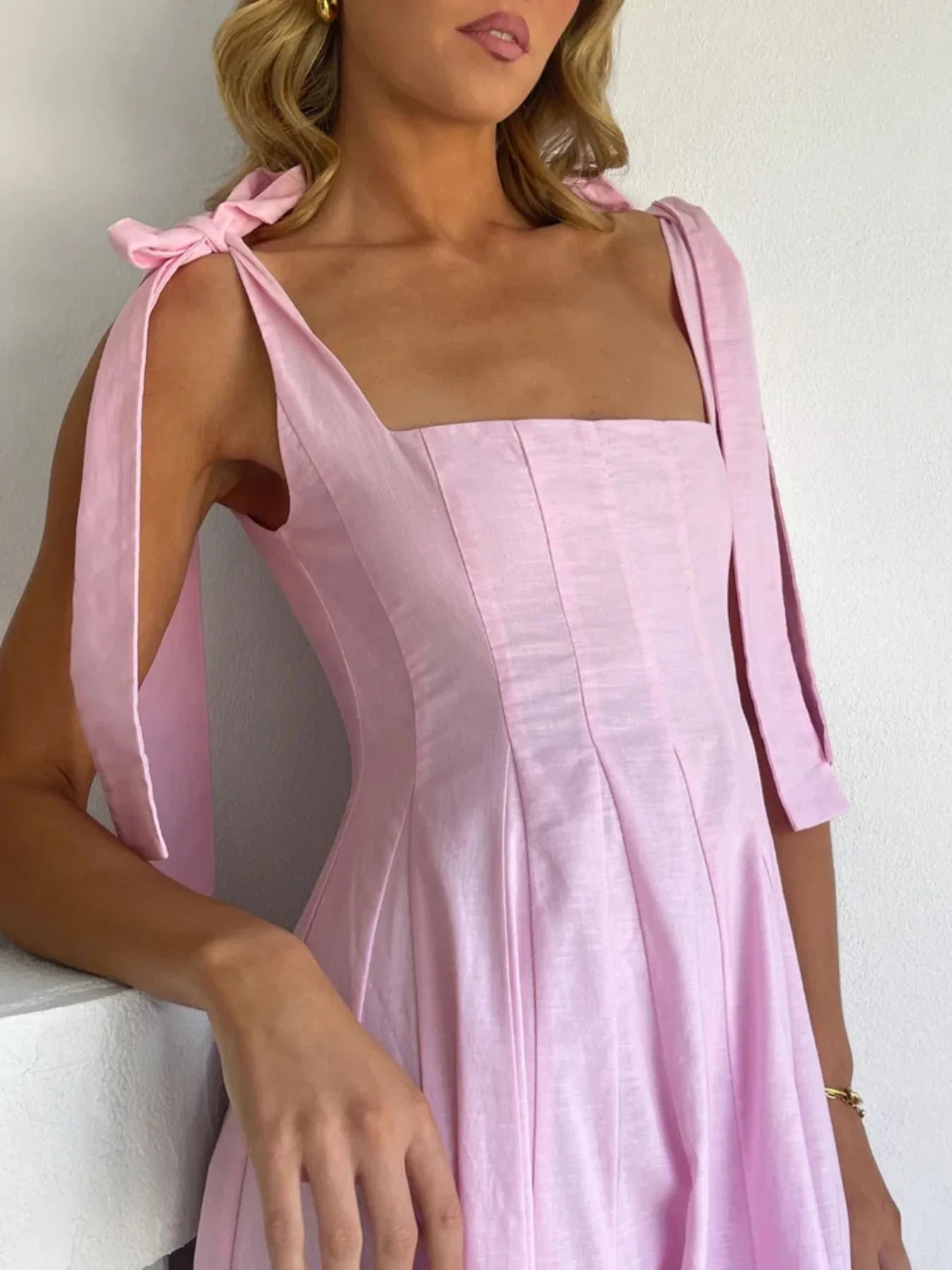 Gradient Tie Shoulder Maxi Dress With Adjustable Straps - Southern Shores Clothing