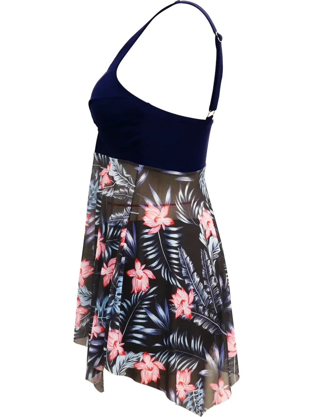 Two-Piece Swim Set With Wide Straps And Floral Print Pattern - Southern Shores Clothing