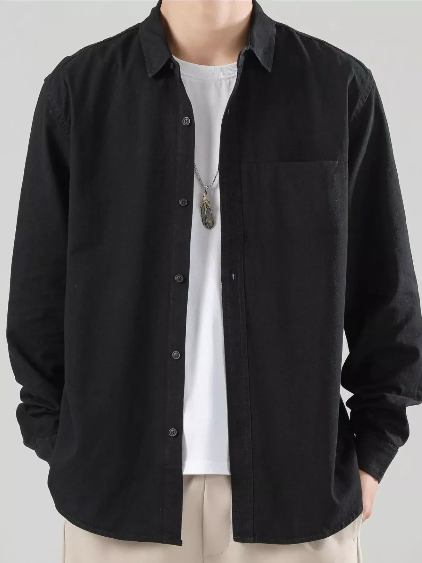 Plus Size Long Sleeve Button-Up Casual Shirt Relaxed Fit - Southern Shores Clothing