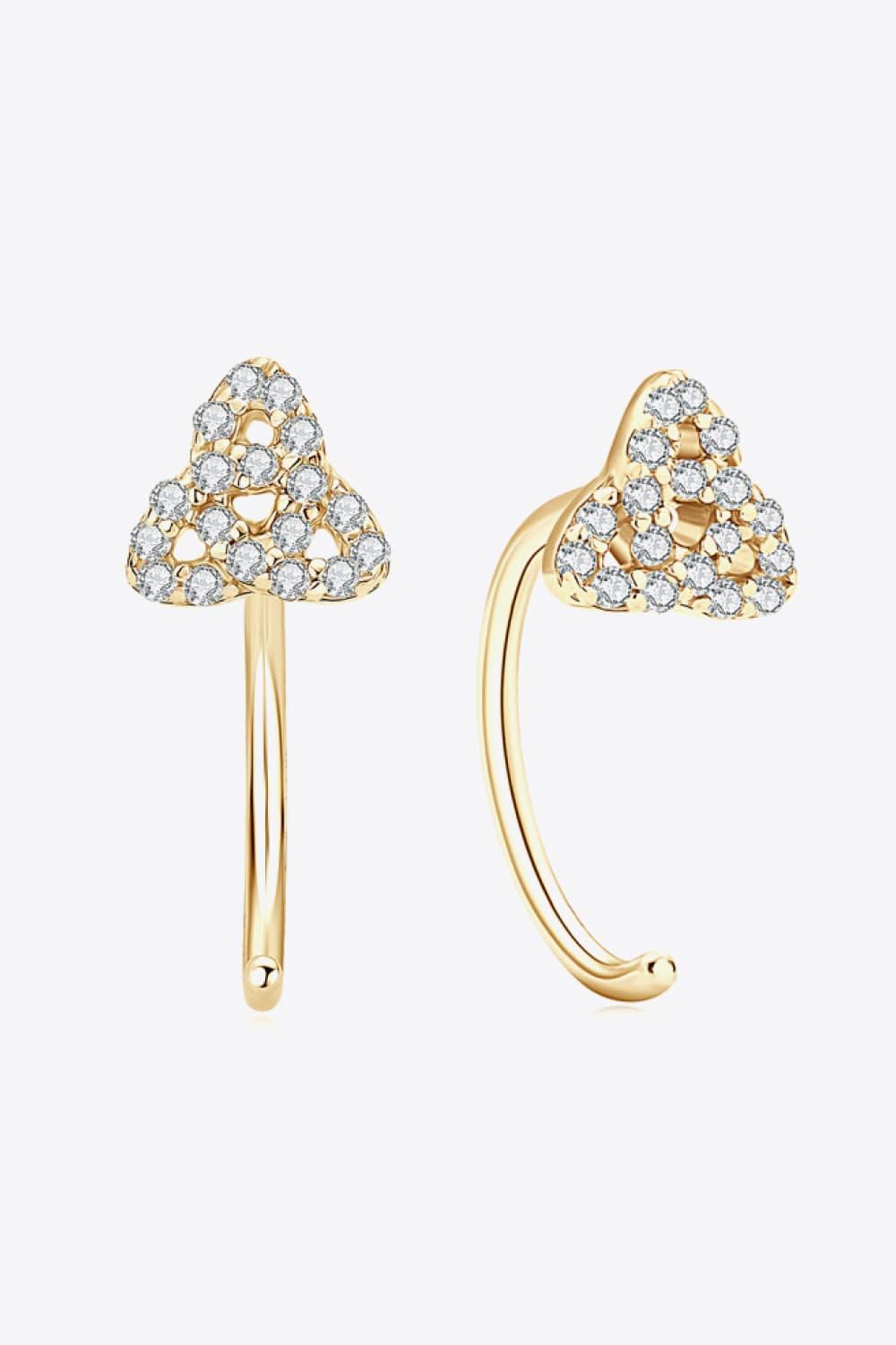Minimalist Moissanite Sterling Silver Earrings - Southern Shores Clothing