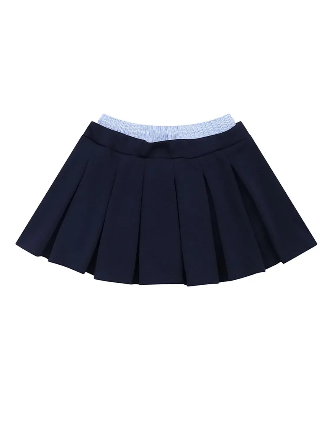 Velour Drawstring Pleated Mini Skirt Adjustable Waist - Southern Shores Clothing