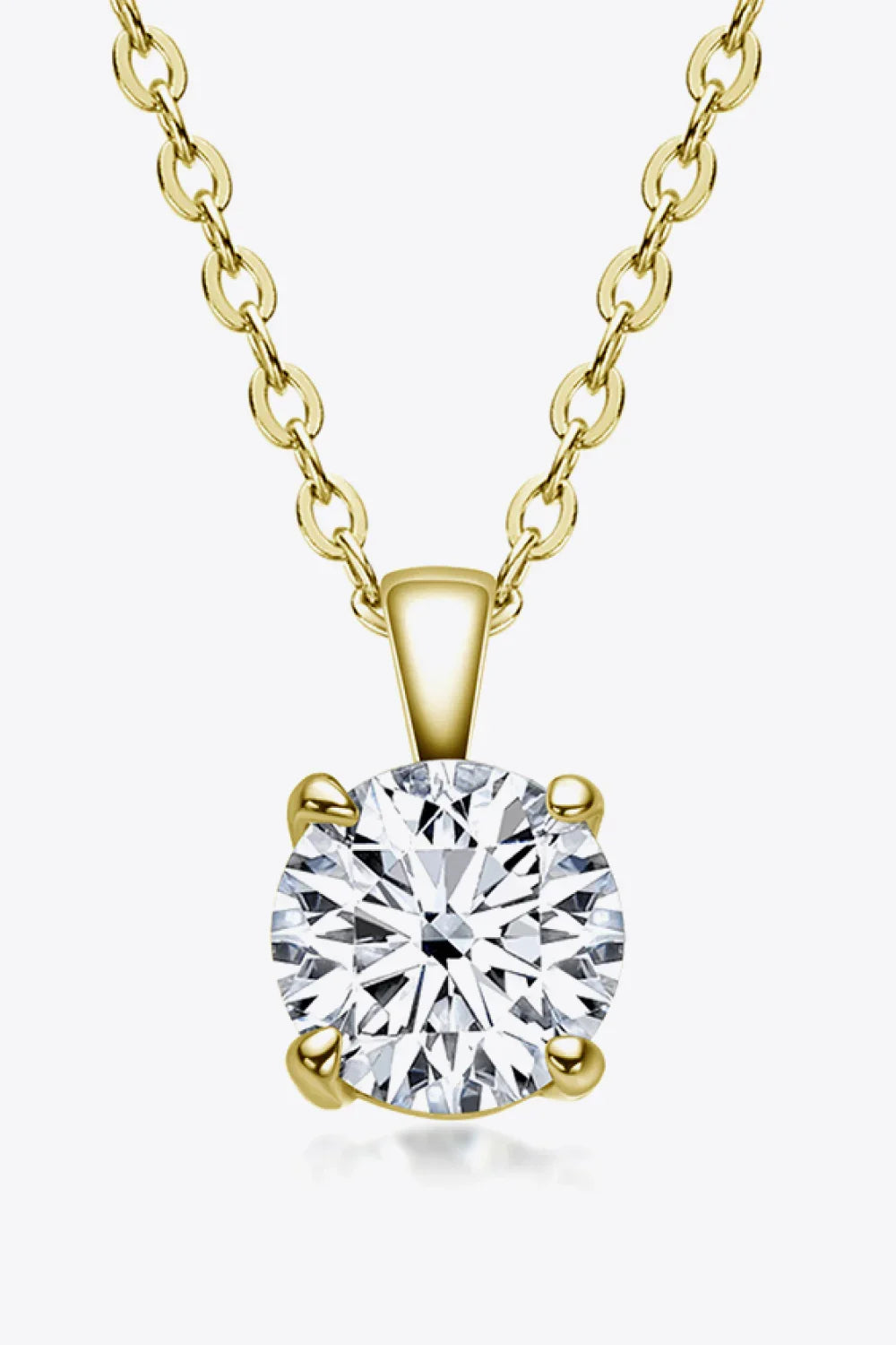 Minimalist Sterling Silver Moissanite Necklace - Southern Shores Clothing