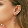 1.38 Carat Moissanite Sterling Silver Leaf Earrings - Southern Shores Clothing