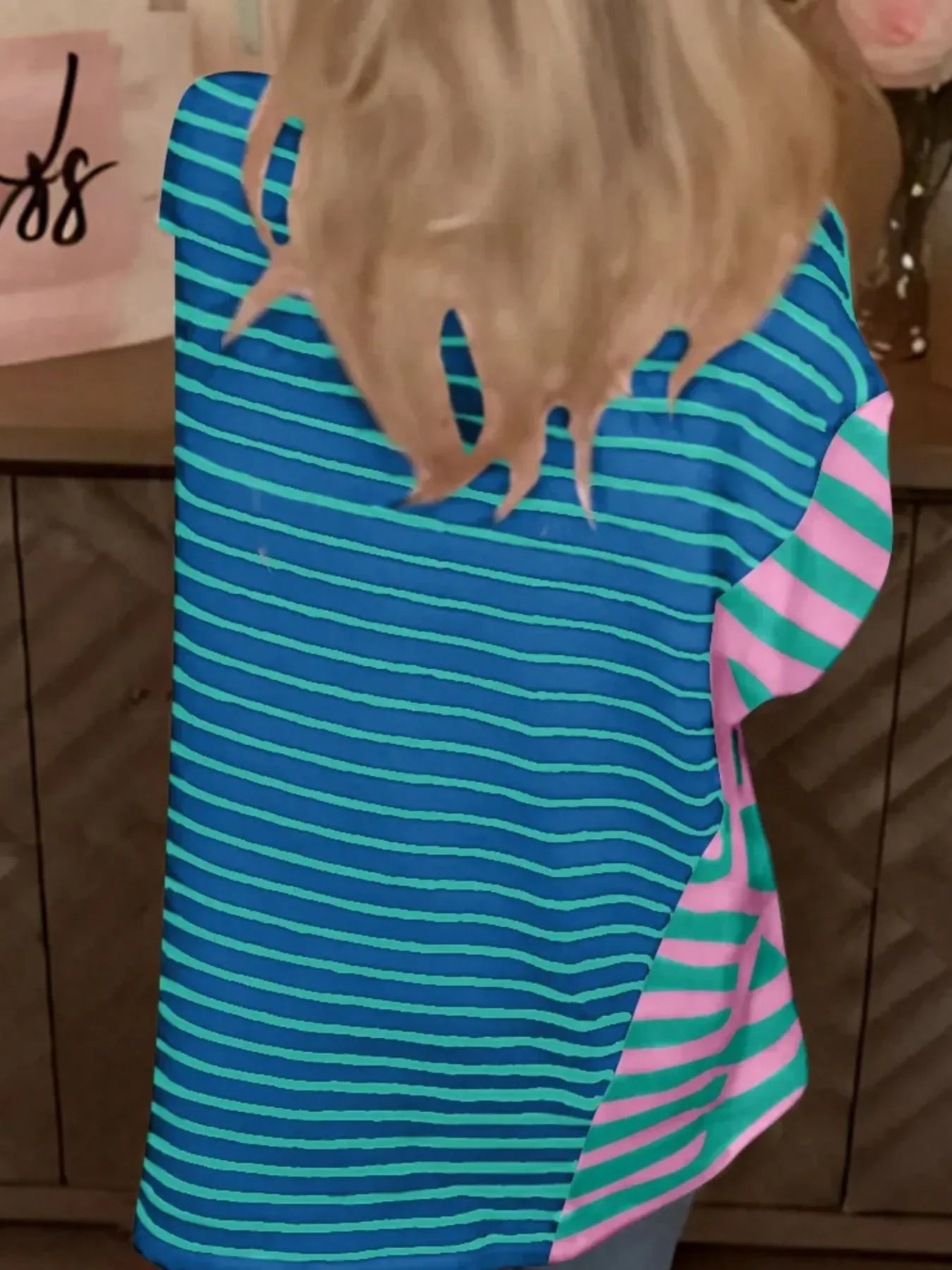 Striped Oversized T Shirt With Relaxed Fit - Southern Shores Clothing