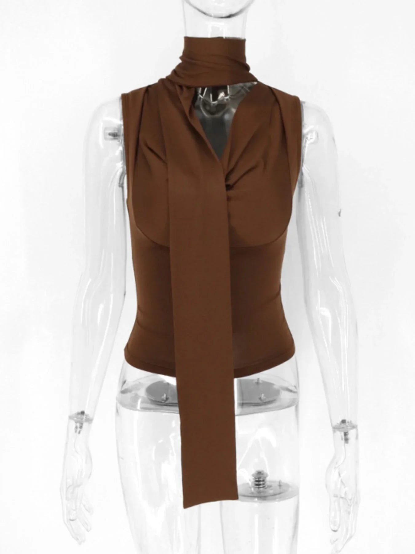 Ruched Cowl Neck Cami Top With Slight Stretch Slim Fit Silhouette - Southern Shores Clothing