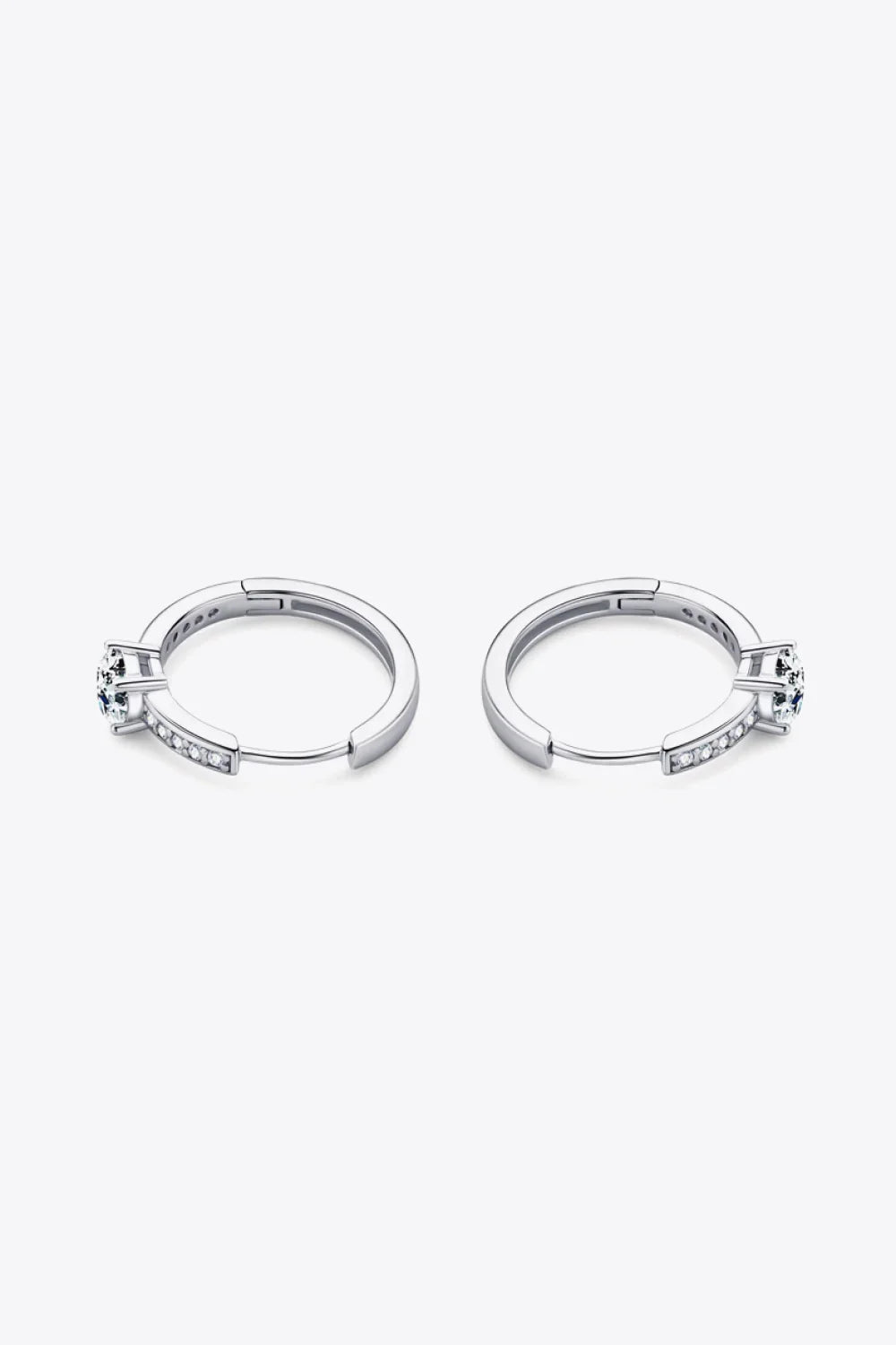 Minimalist Moissanite Platinum Plated Earrings - Southern Shores Clothing
