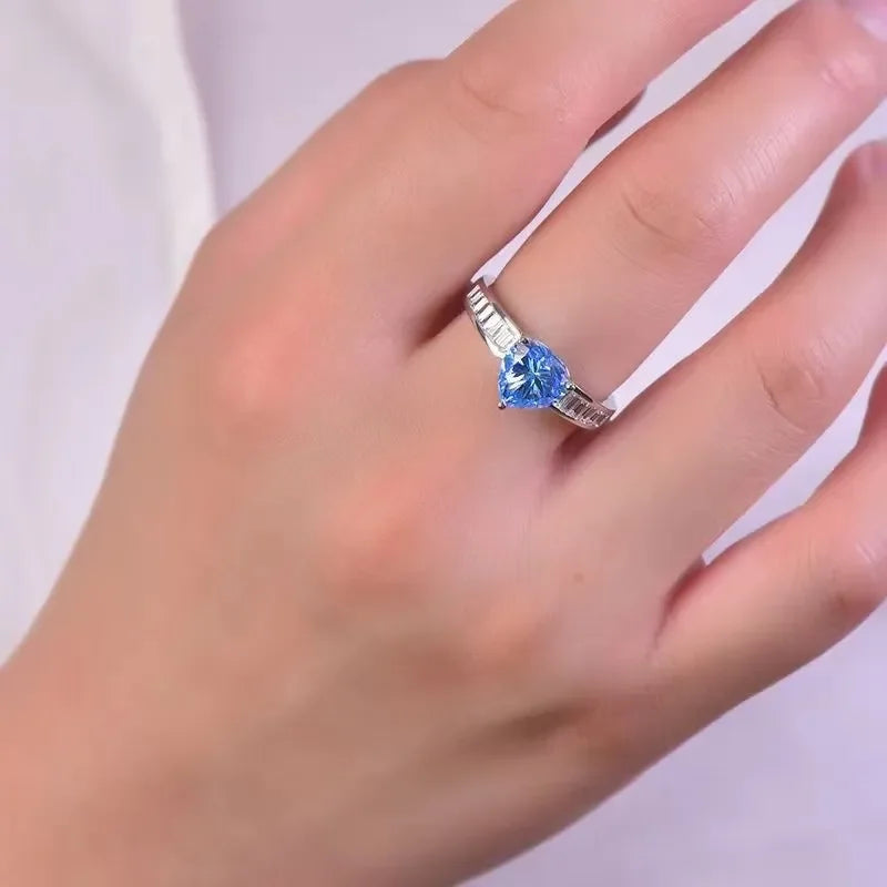 2 Carat Moissanite Sterling Silver Ring Coastal Sparkle - Southern Shores Clothing