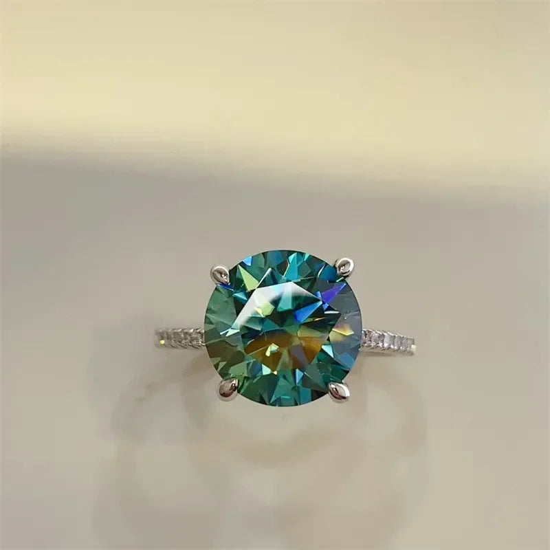 5 Carat Moissanite Zircon Sterling Silver Ring - Southern Shores Clothing