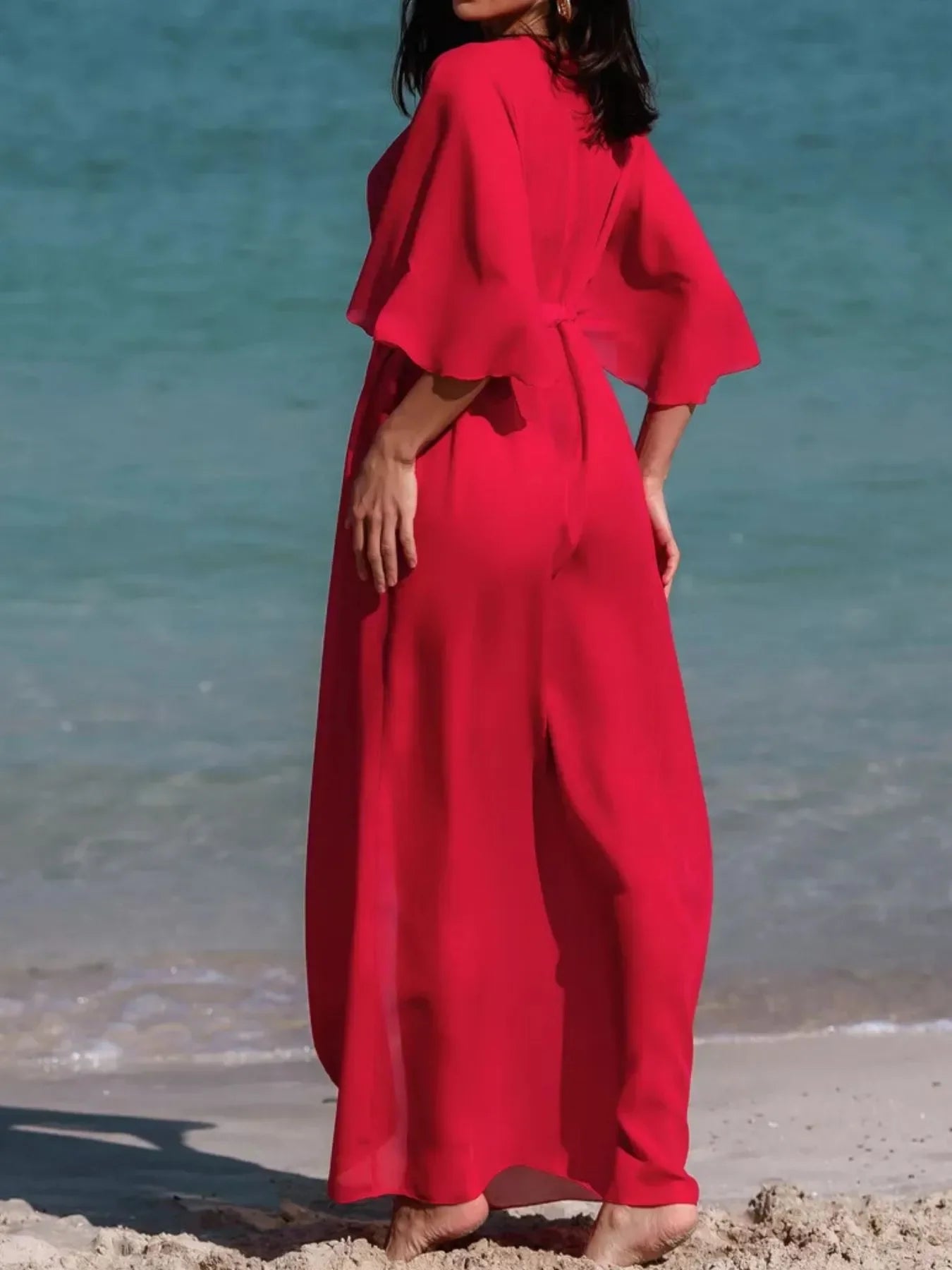 Flutter Sleeve Cover-Up One Size Beachwear - Southern Shores Clothing