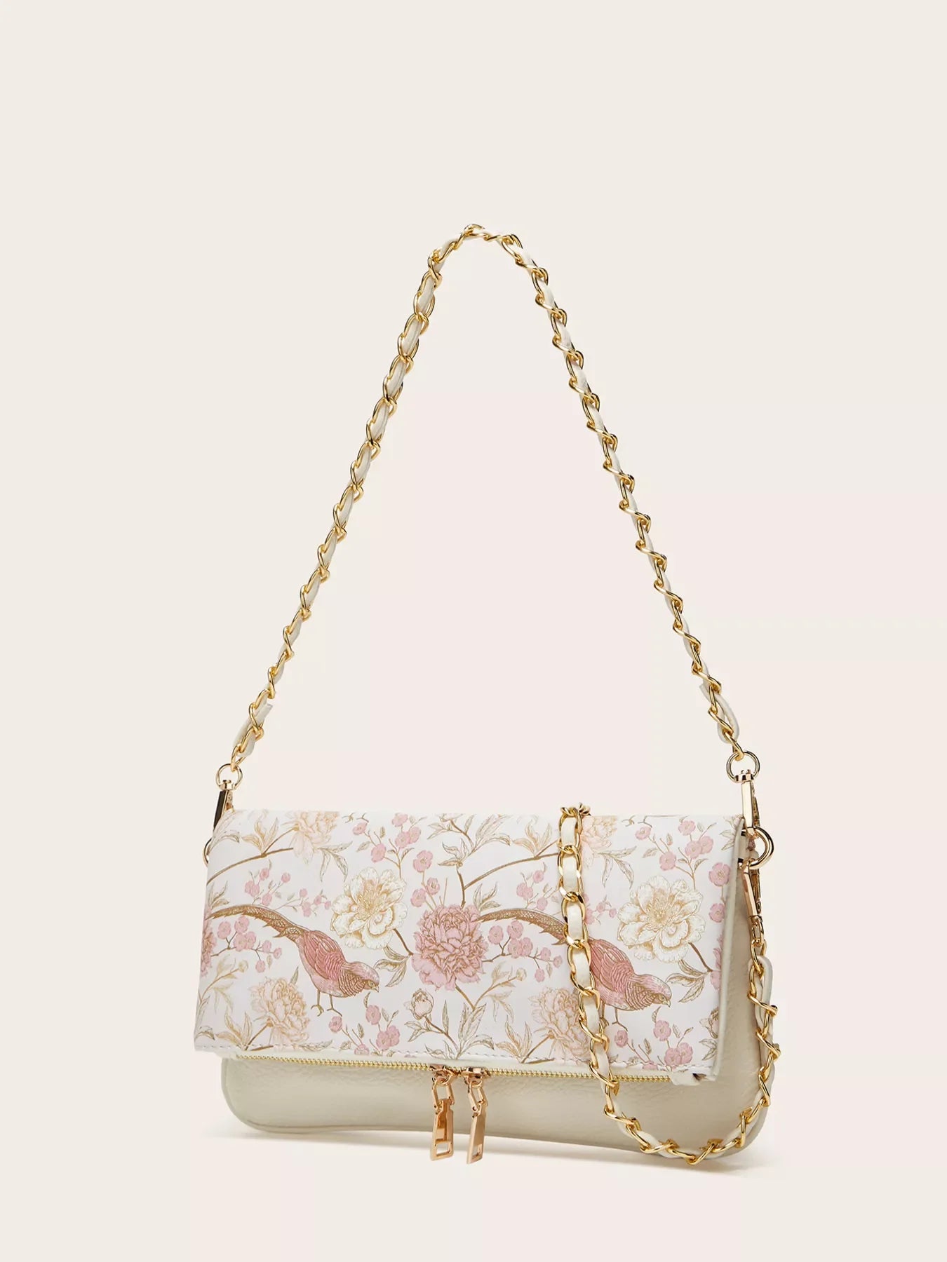 Floral Chain Shoulder Bag Elegant Everyday - Southern Shores Clothing