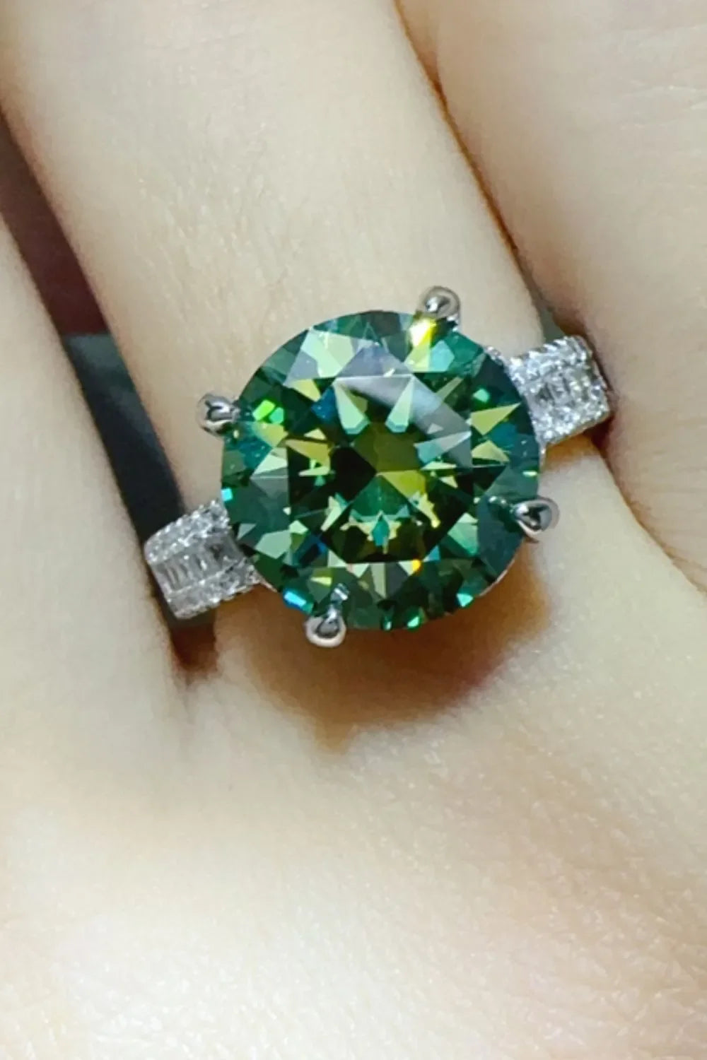 Coastal Inspired 5 Carat Moissanite Sterling Silver Ring - Southern Shores Clothing
