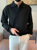 Plus Size Breathable Waffle-Knit Polo Top