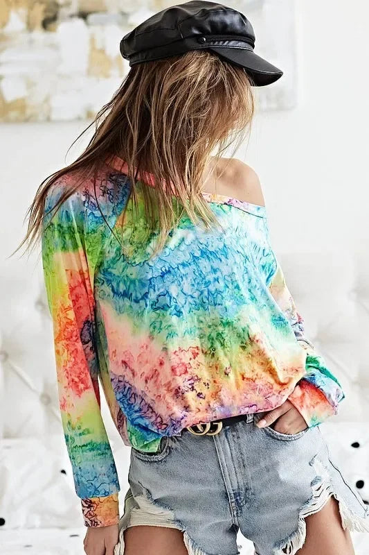 Tie Dye Soft Knit Jersey T Shirt For Outings - Southern Shores Clothing