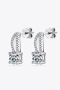 1 Carat Moissanite Sterling Silver Earrings - Southern Shores Clothing