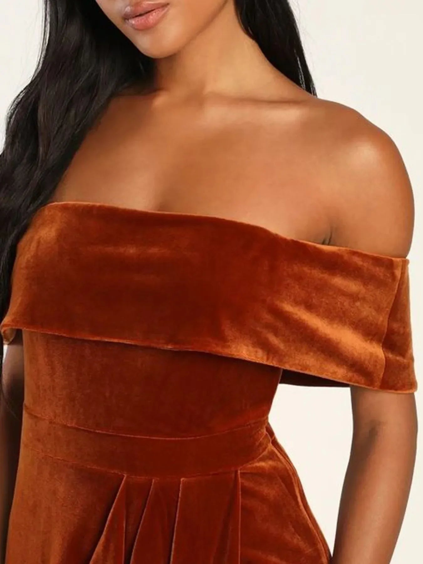 Off Shoulder Wrap Dress With Side Slit Silhouette - Southern Shores Clothing