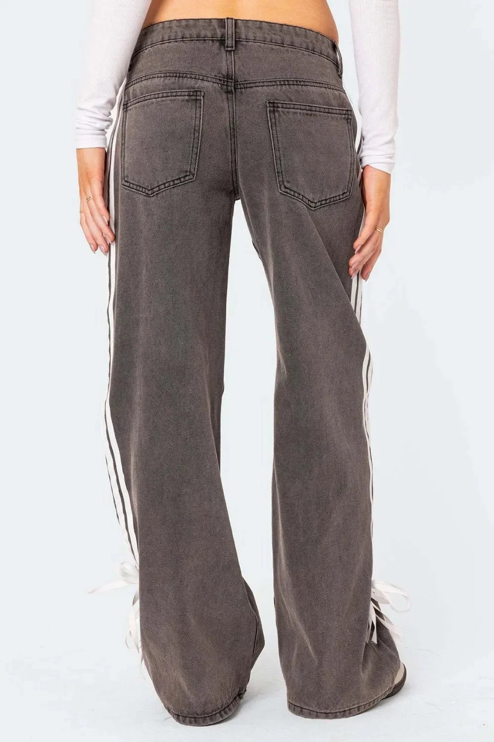 Ocean Breeze Side Striped Loose Fit Denim Jeans - Southern Shores Clothing