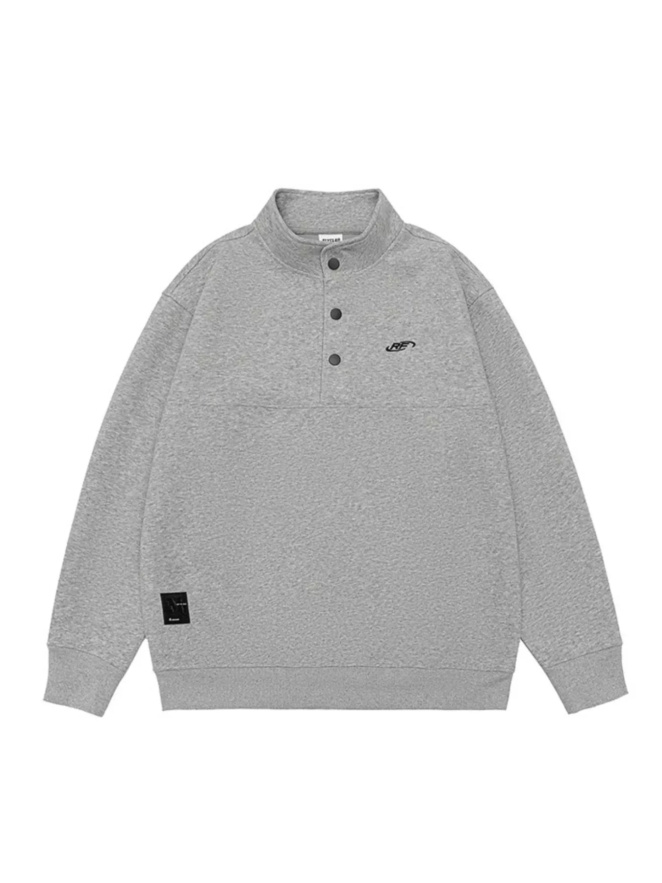 Plus Size Long Sleeve Cotton Spandex Button Sweatshirt - Southern Shores Clothing