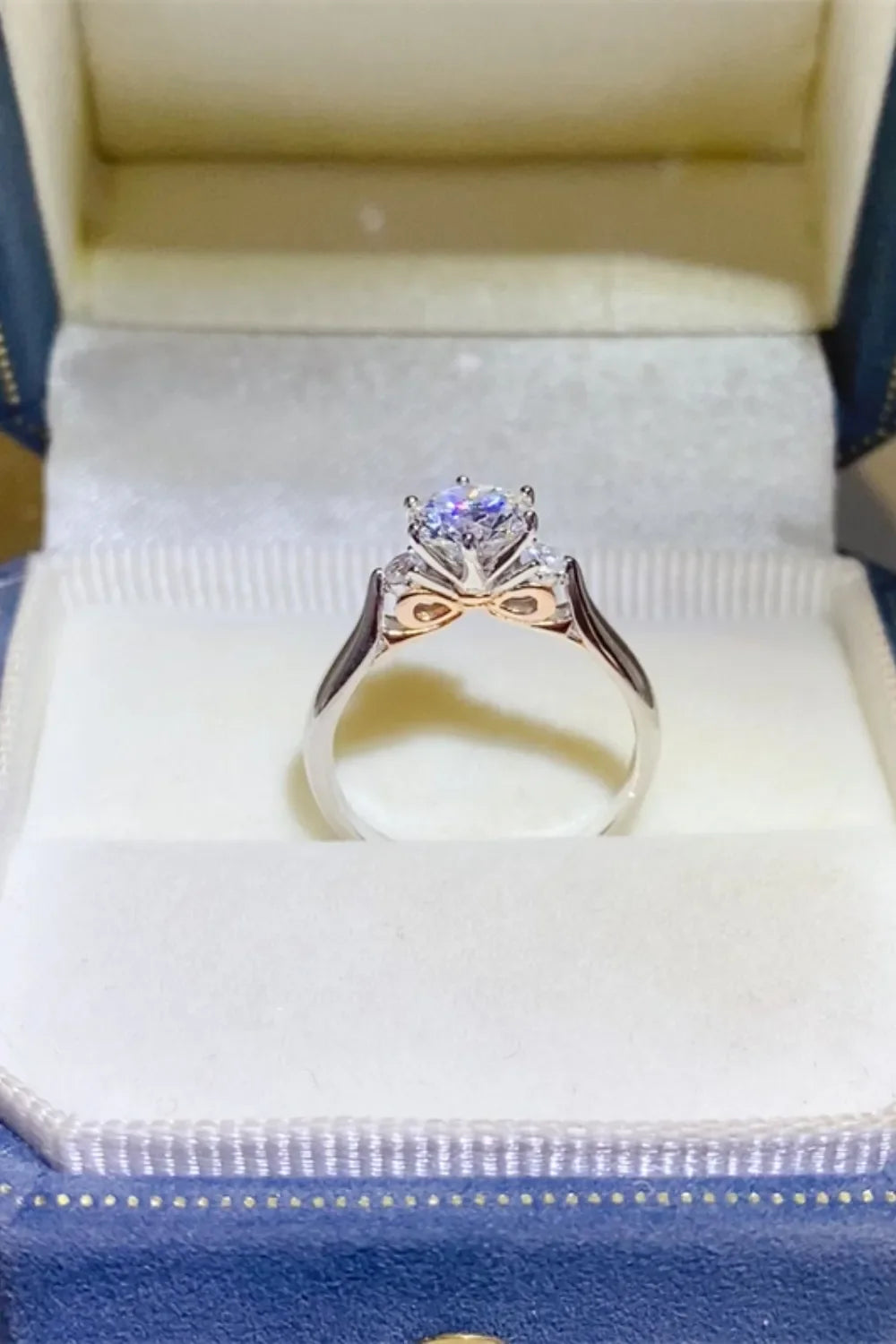 2 Carat Moissanite Sterling Silver Ring With Certificate