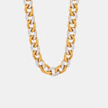 Zircon Titanium Steel Chunky Chain Necklace - Southern Shores Clothing