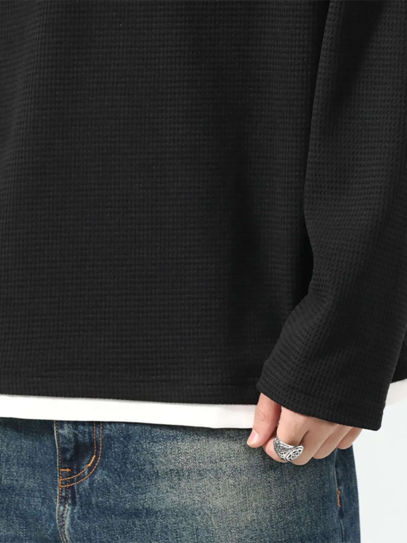 Plus Size Waffle Knit Long Sleeve Top Coastal Style - Southern Shores Clothing