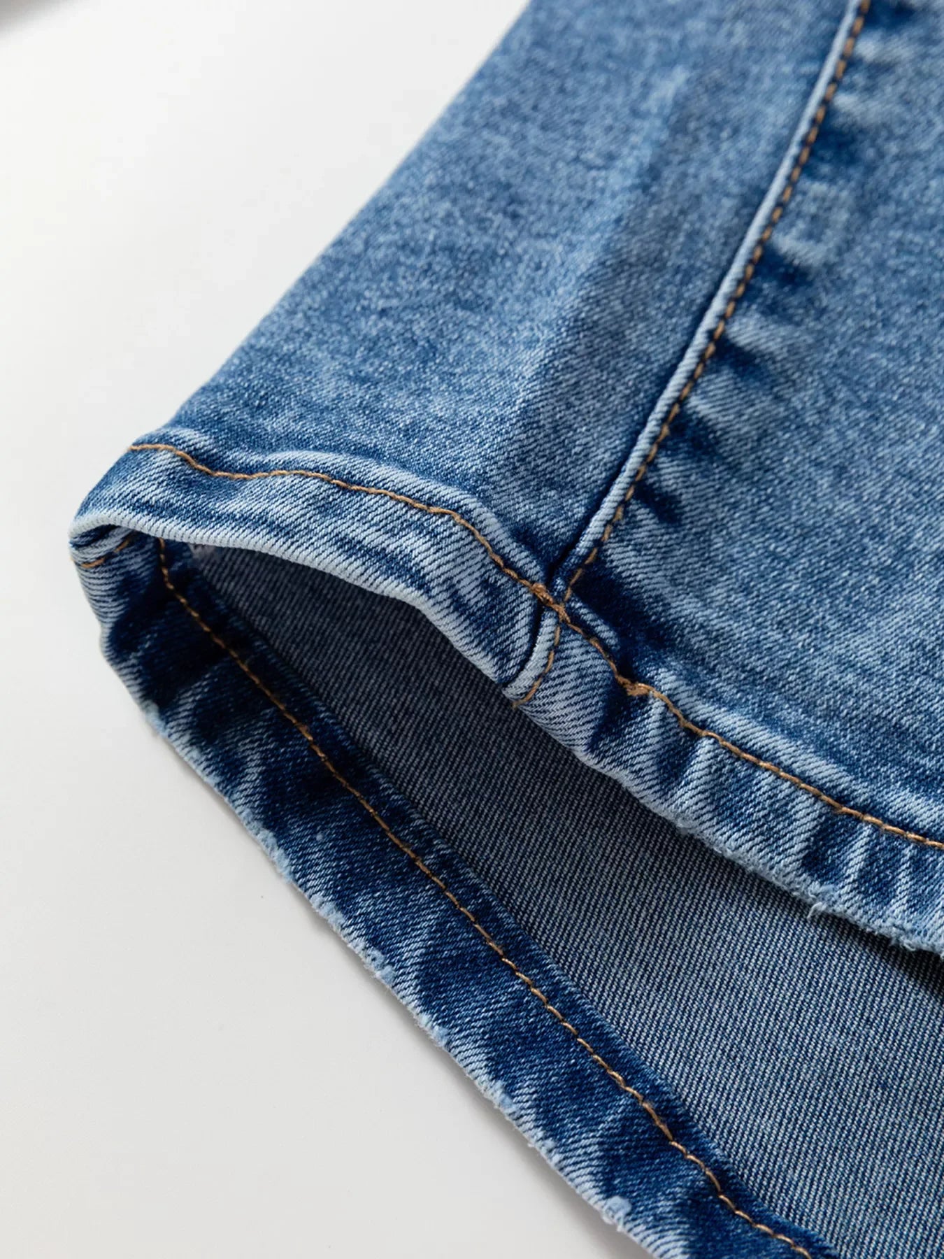 Nautical Seam Detail Loose Fit Stretch Cropped Denim Jeans - Southern Shores Clothing