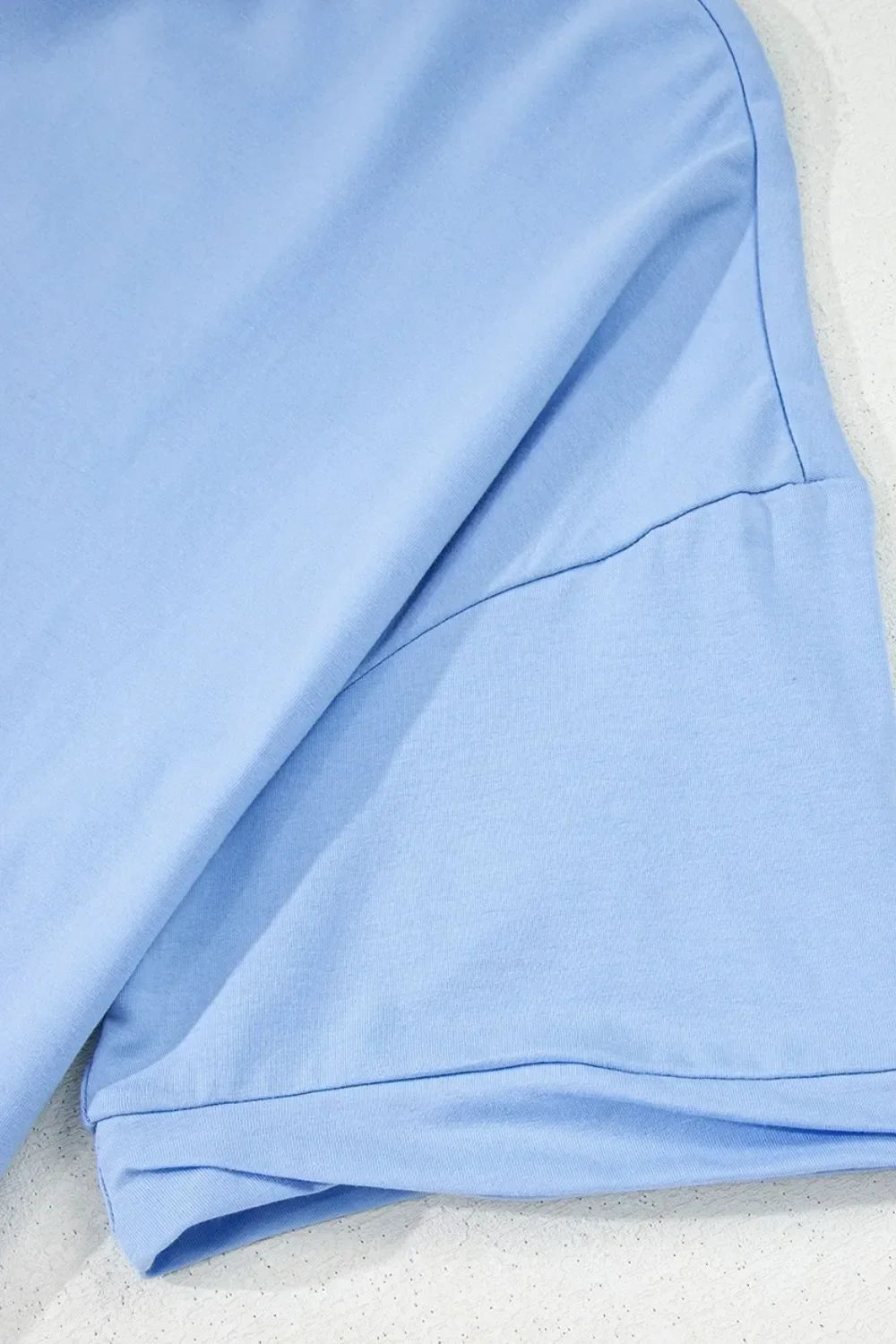 Slightly Stretchy Loose Half Sleeve Hi Low Hem Tee - Southern Shores Clothing