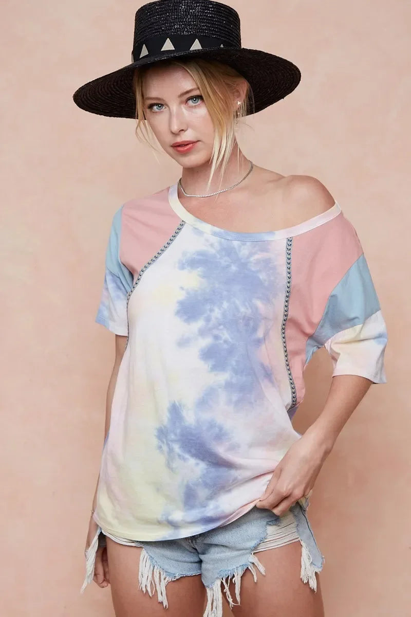 Tie Dye Cotton T Shirt Relaxed Fit Soft Breathable - Southern Shores Clothing