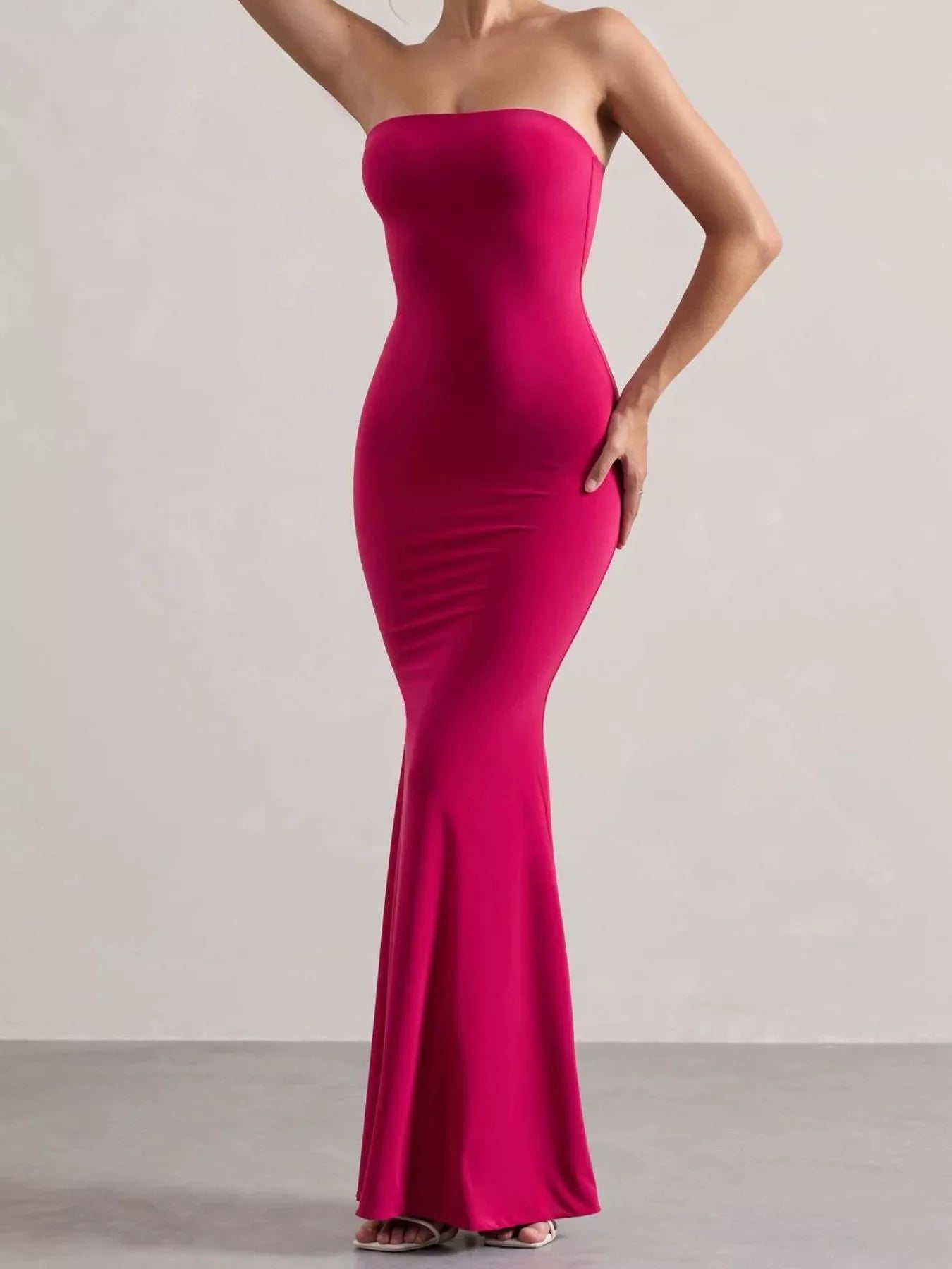 Tube Bodycon Maxi Dress With Split Silhouette - Southern Shores Clothing