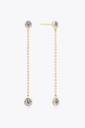 Lightweight Minimalist Moissanite Chain Earrings - Southern Shores Clothing