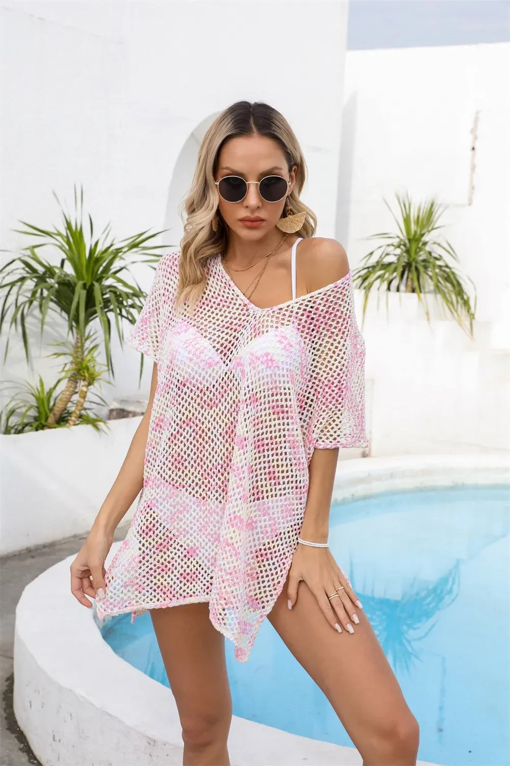 Angel Wings Openwork Swimwear Cover Up One Size - Southern Shores Clothing