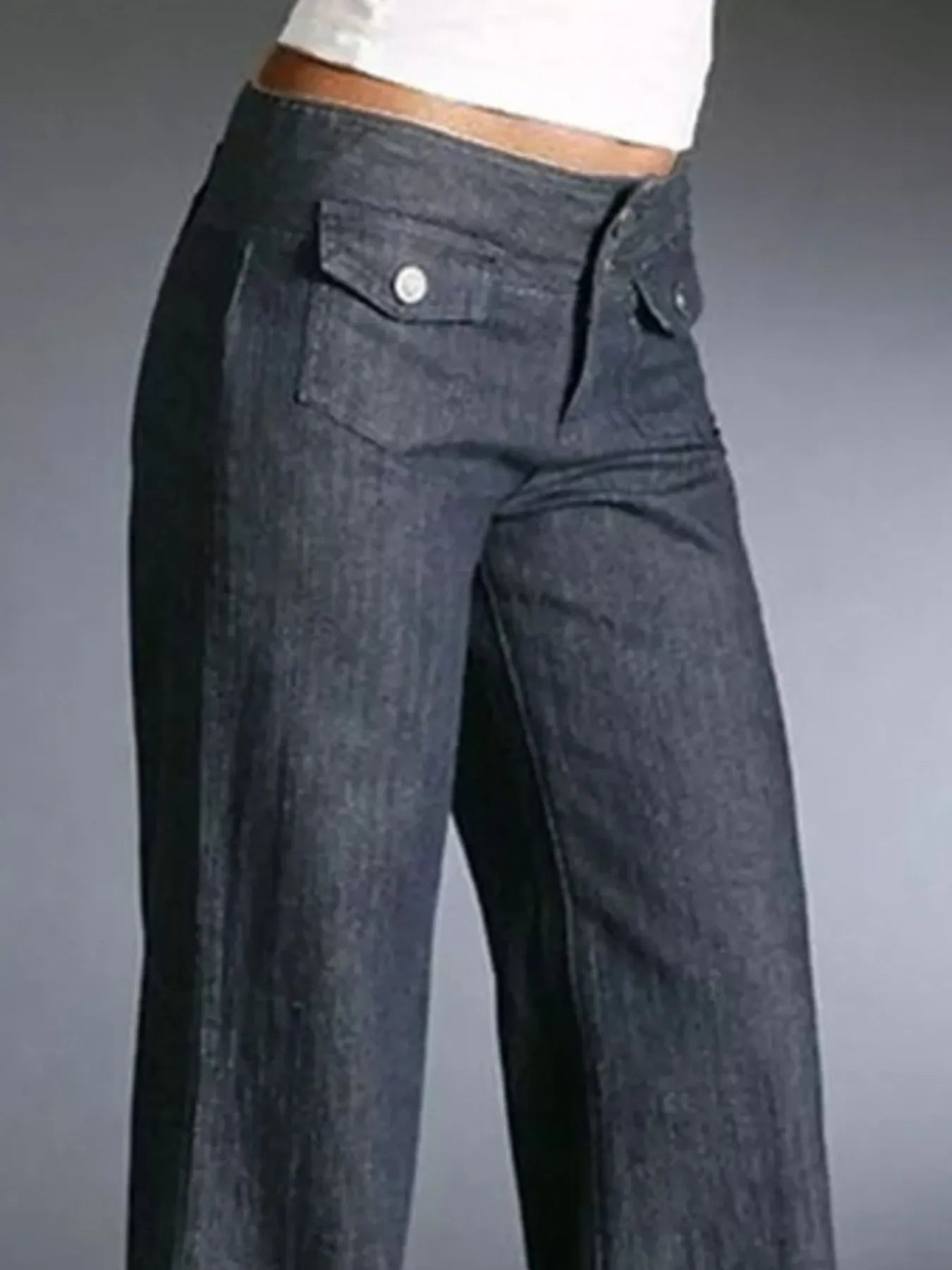 Plus Size High-Waisted Wide-Leg Jeans With Comfort Fit - Southern Shores Clothing