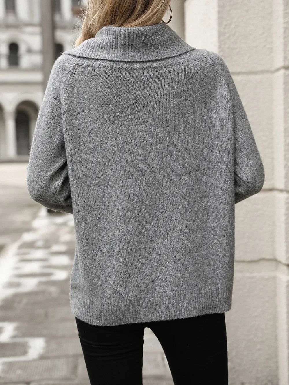 Coastal Turtleneck Long Sleeve Sweater With Stretch - Southern Shores Clothing