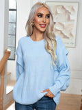 Dropped Shoulder Stretch Long Sleeve Sweater - Southern Shores Clothing