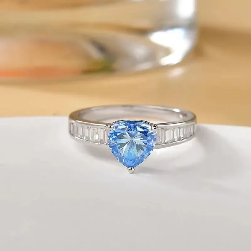2 Carat Moissanite Sterling Silver Ring Coastal Sparkle - Southern Shores Clothing