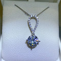 5 Carat Moissanite Teardrop Necklace In Sterling Silver - Southern Shores Clothing